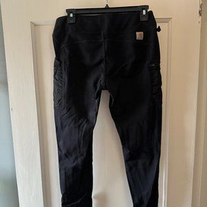 Carhartt Women's Force Fitted Lightweight Utility Leggings Black Small S Tall